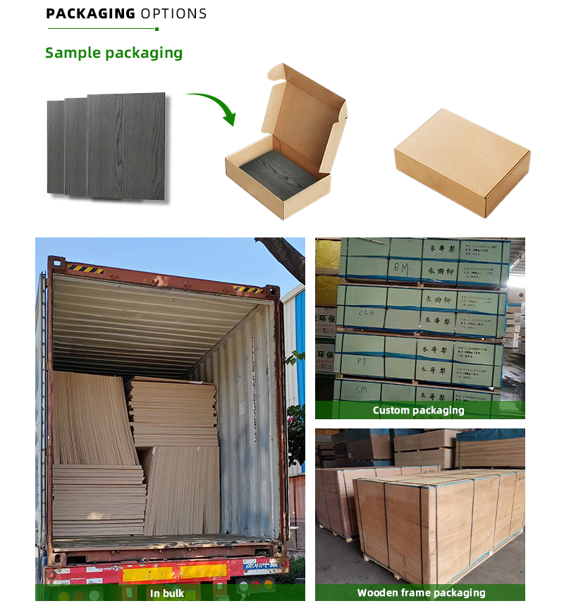 Wood veneer panel packaging options